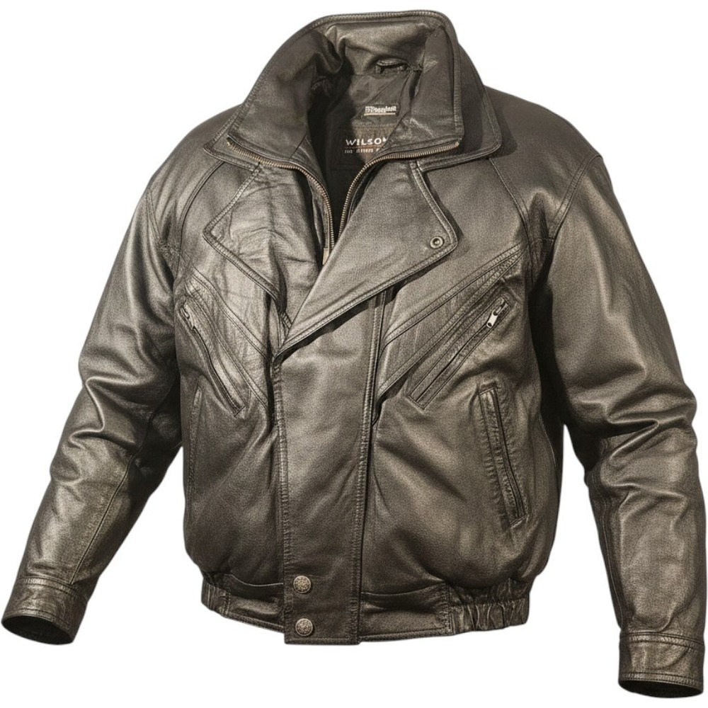 Vintage Wilsons Leather Jacket Mens Large A-2 Style Flight bomber Thinsulate 90s
